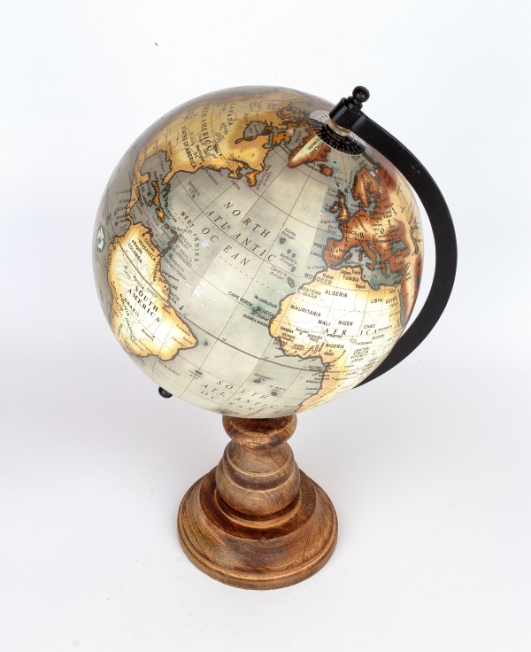 Stolní globus na dřevěném podstavci 35cm
