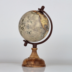 Stolní globus s dřevěným půlpoledníkem 26cm