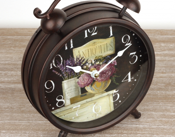 Stolní hodiny budík Provance 21cm