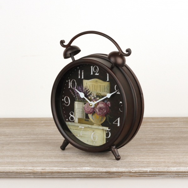 Stolní hodiny budík Provance 21cm