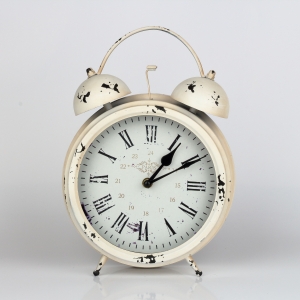 Stolní hodiny / budík s oprýskaným vzhledem 24x8x33cm