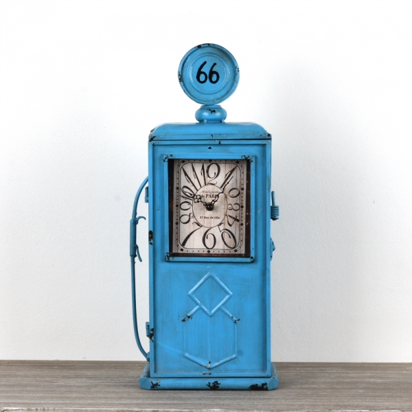 Stolní hodiny čerpací stanice Fuel station 66 55cm