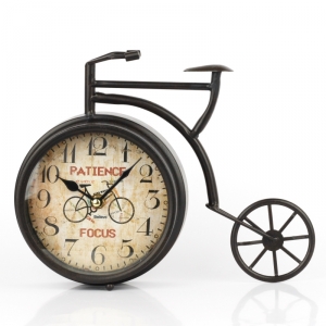 Stolní hodiny kolo černé 22x6x28cm 