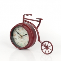 Stolní hodiny kolo červené 22x6x28cm