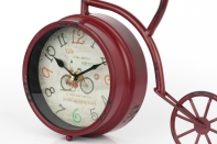 Stolní hodiny kolo červené 22x6x28cm