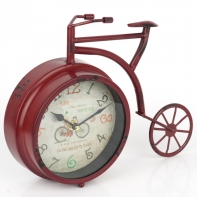 Stolní hodiny kolo červené 22x6x28cm