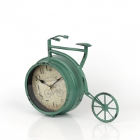 Stolní hodiny kolo zelené 22x6x28cm