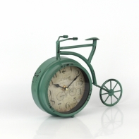 Stolní hodiny kolo zelené 22x6x28cm