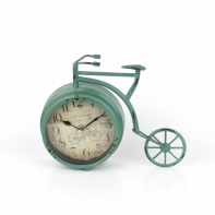 Stolní hodiny kolo zelené 22x6x28cm