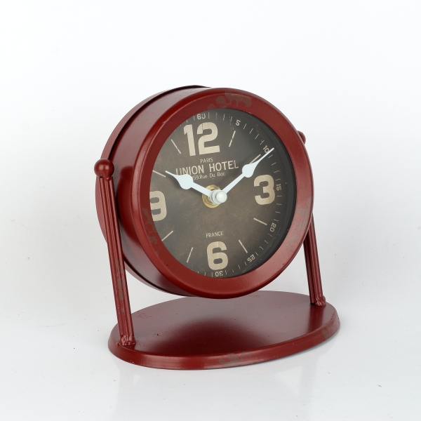 Stolní hodiny kovové 15x15x11cm