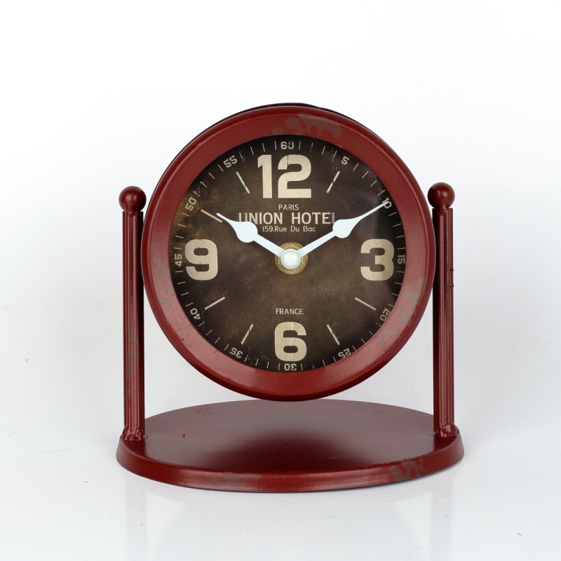 Stolní hodiny kovové 15x15x11cm