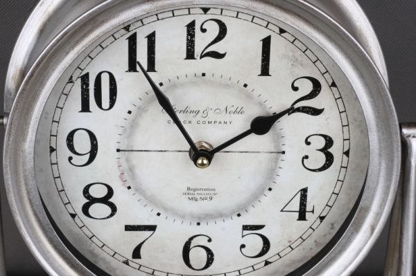 Stolní hodiny  kovové - na stojanu 25x31x10cm