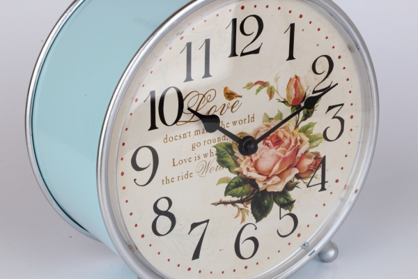 Stolní hodiny modré 22x21x11cm