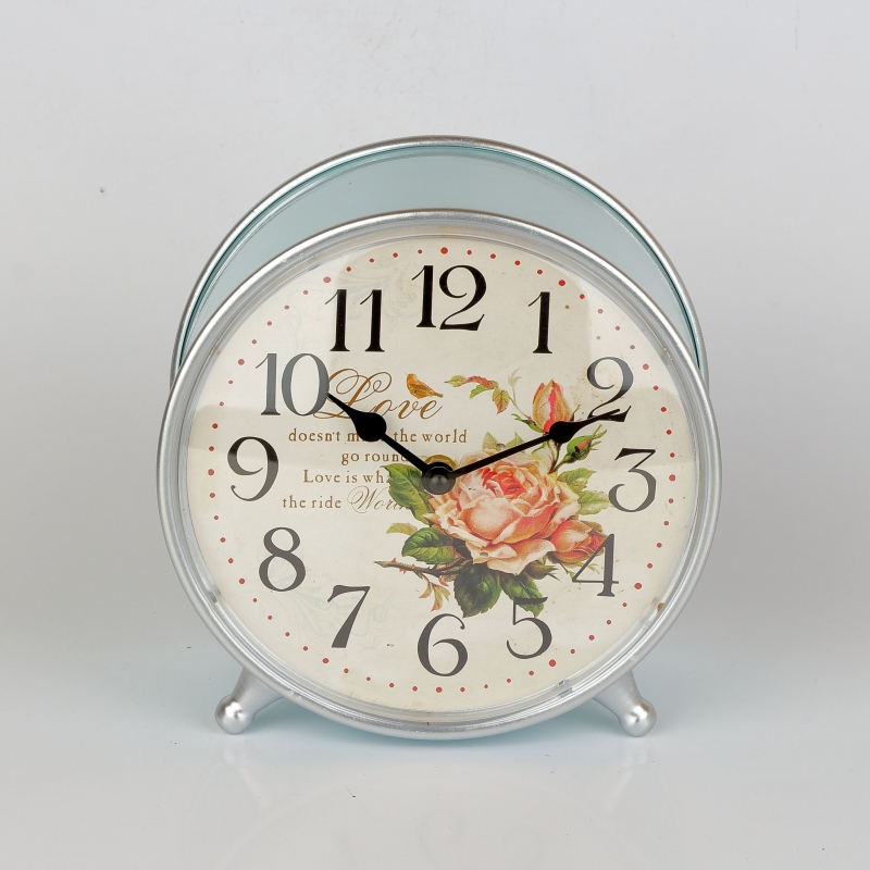 Stolní hodiny modré 22x21x11cm