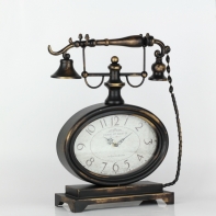 Stolní hodiny retro telefon 37x18x42cm