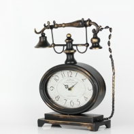 Stolní hodiny retro telefon 37x18x42cm