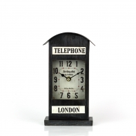 Stolní hodiny telefonní budka 25cm