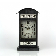Stolní hodiny telefonní budka 25cm