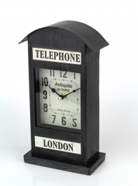 Stolní hodiny telefonní budka 25cm