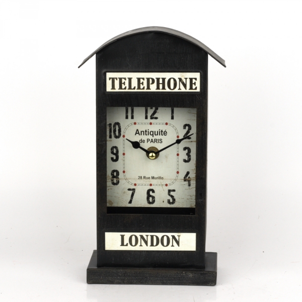 Stolní hodiny telefonní budka London 26cm