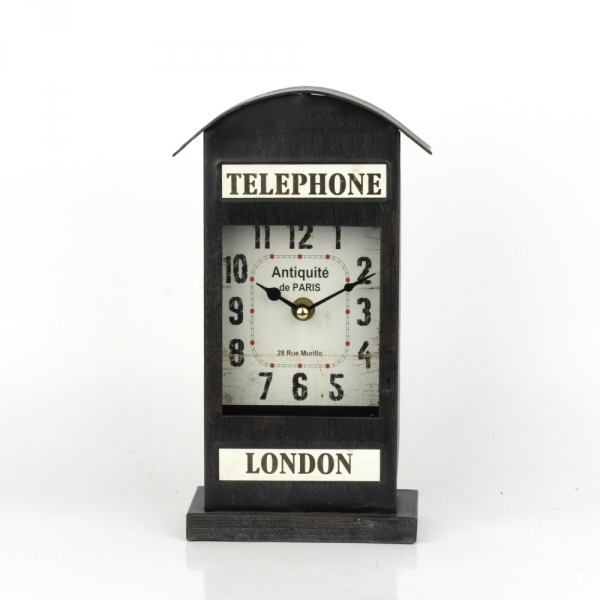Stolní hodiny telefonní budka London 26cm