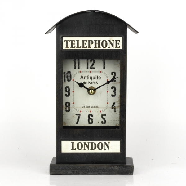 Stolní hodiny telefonní budka London 26cm