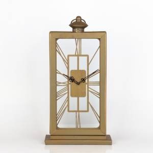 Stolní hodiny zlaté 48,5x25x12cm
