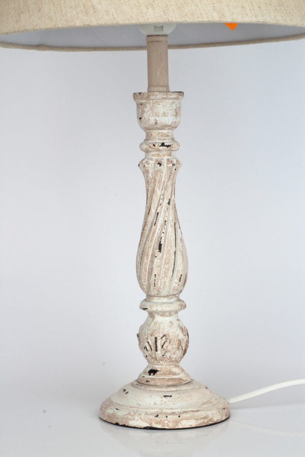 Stolní lampa béžová zdobená 52cm