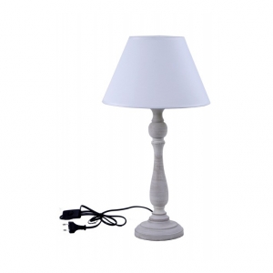 Stolní lampa bílý širm kulatá 57cm