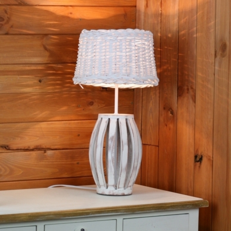 Stolní lampa proutěná 50cm
