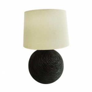 Stolní lampa s vyřezávaným vzorem tmavá 55cm