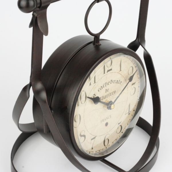 Stolní oboustranné hodiny 27x28x19cm - VYŘAZENO