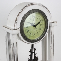 Stolní retro kyvadlové hodiny bílé 46,5cm