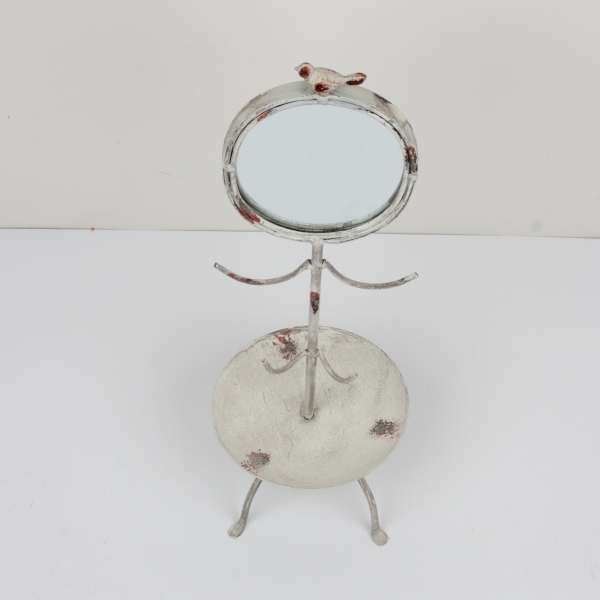 Stolní zrcadlo s věšákem na šperky 52cm