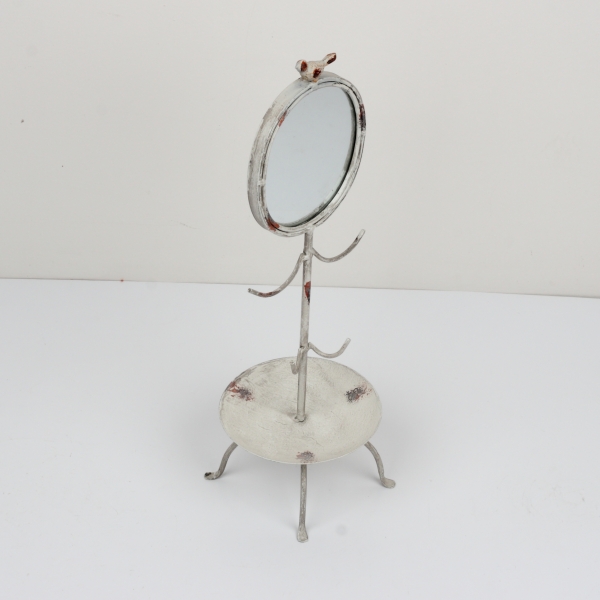 Stolní zrcadlo s věšákem na šperky 52cm