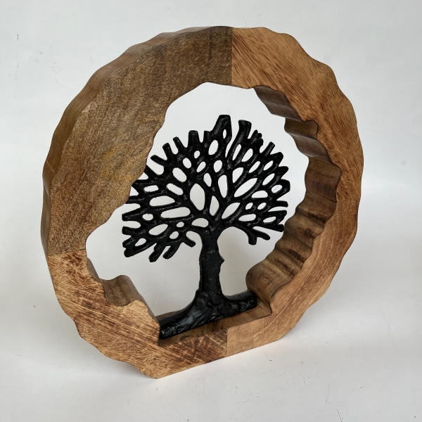 Strom života vsazený do mangové obruče 30cm