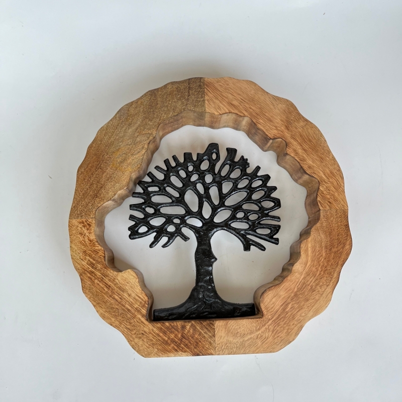 Strom života vsazený do mangové obruče 30cm