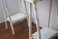 Stůl na květiny oprýskaný vzhled 80 × 42 × 70 cm