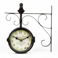 Stylové hodiny Bistro Leon obostranné