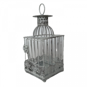 Svatební dekorace - květinová klec 10 x 10 x 22 cm 