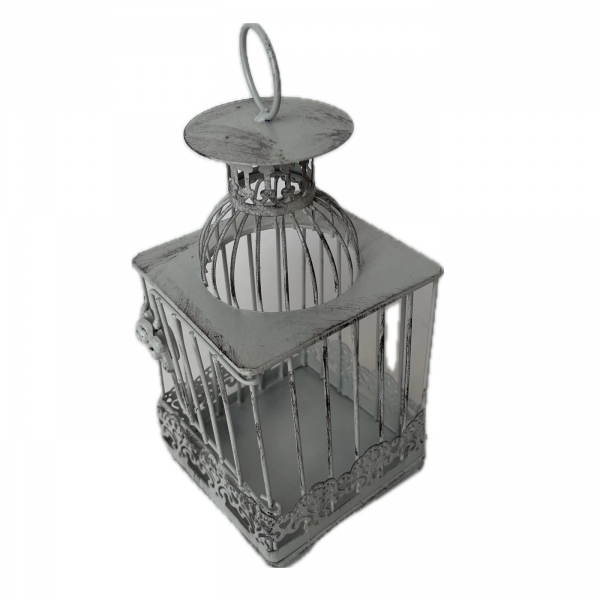 Svatební dekorace - květinová klec 10 x 10 x 22 cm 