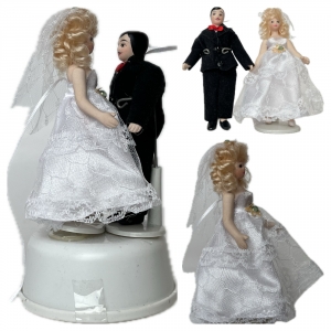 Svatební dekorace ženich a nevěsta 15cm
