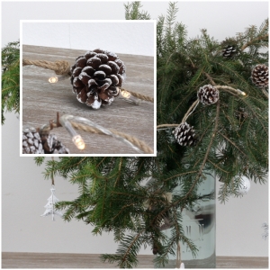 Světelná girlanda šišky 155cm