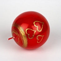 Svíce valentyn koule velká 9cm