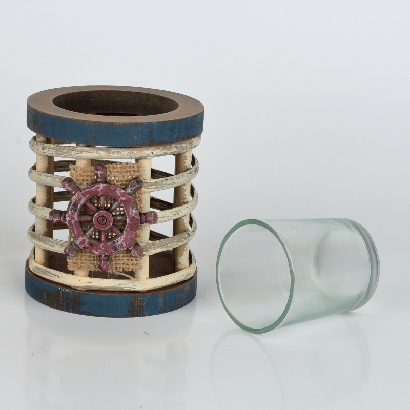 Svícen 9x9x18cm s kormidlem