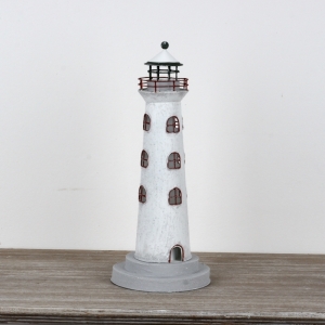 Svícen bílý maják 38,5cm