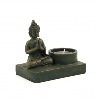 Svícen Budha (sada 2ks) polyresin 7x11cm