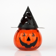 Svícen dýně s kovovou čepicí 17cm