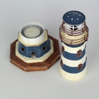 Svícen maják modrý 23cm