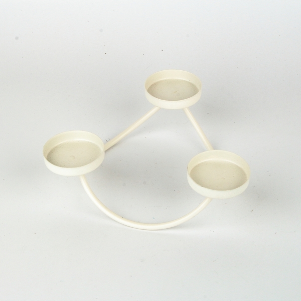 Svícen na 3 svíčky bílý